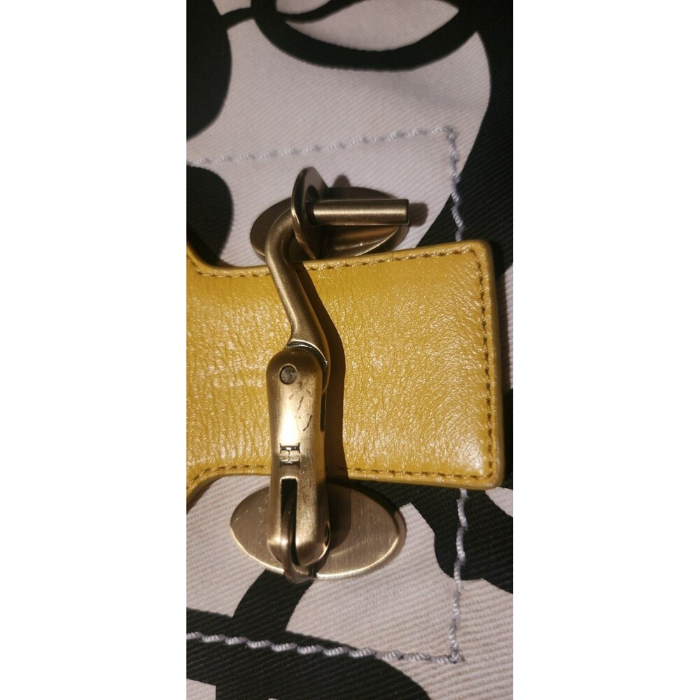 Rare TOMMY HILFIGER Yellow/Black Print Canvas Boat PURSE HandBag &CoinPurse VguC - Picture 13 of 14